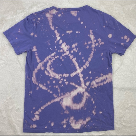 J Crew Men's Tee Medium Slim Fit Pocket Purple Bleach Custom Washed Jersey - Picture 2 of 5